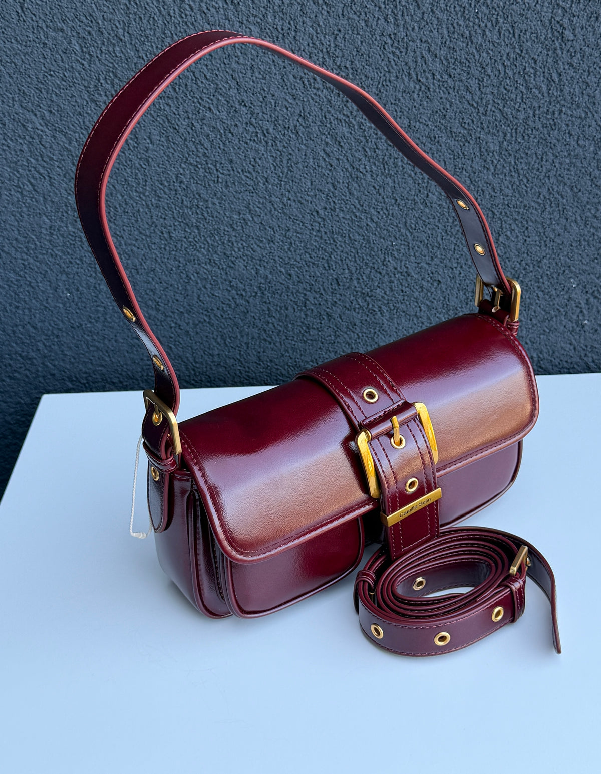 Burgundy Shoulder Handbag