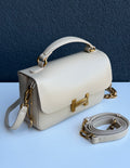 Camille Selin Beige Top Handle Crossbody Handbag