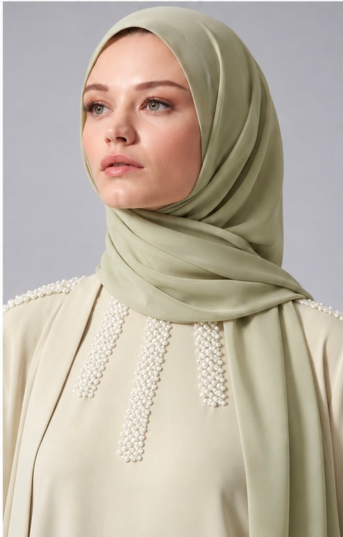 Layali Green Abaya with inner dress