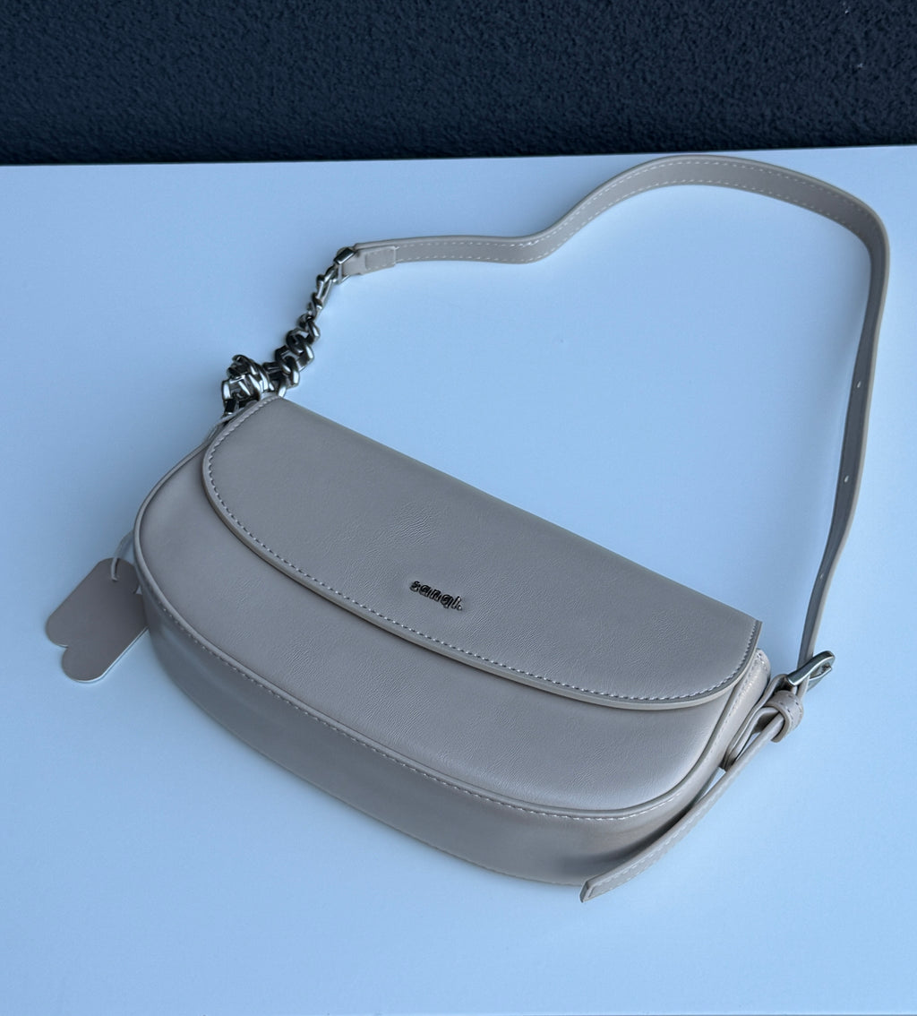 Beige Shoulder Handbag