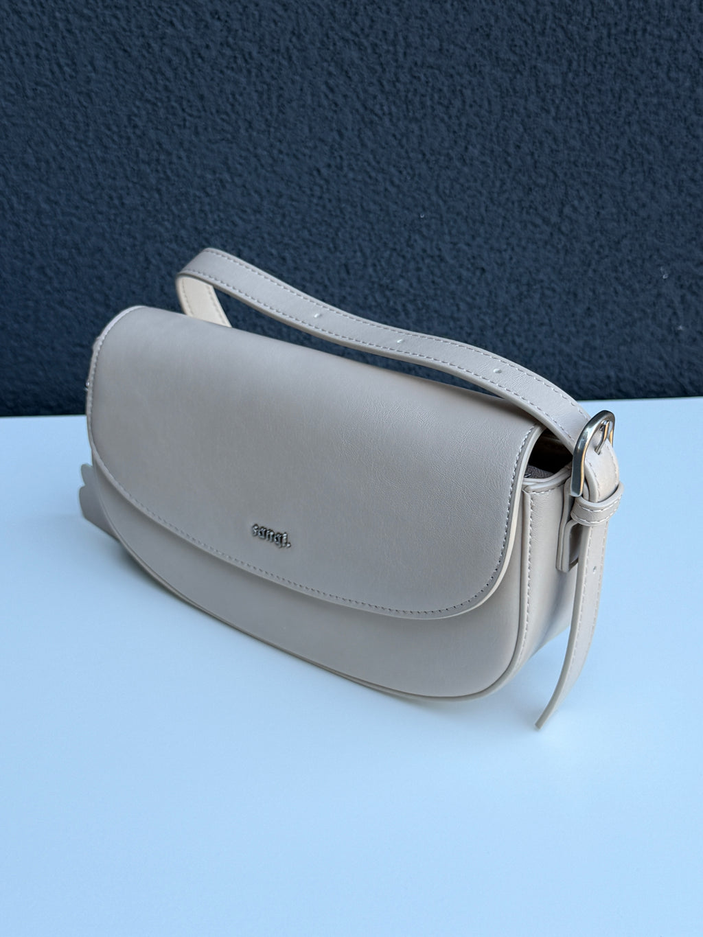 Beige Shoulder Handbag