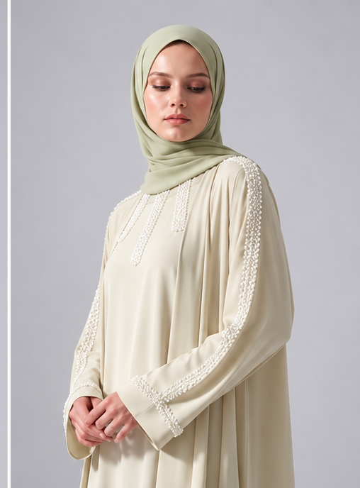 Layali Green Abaya with inner dress
