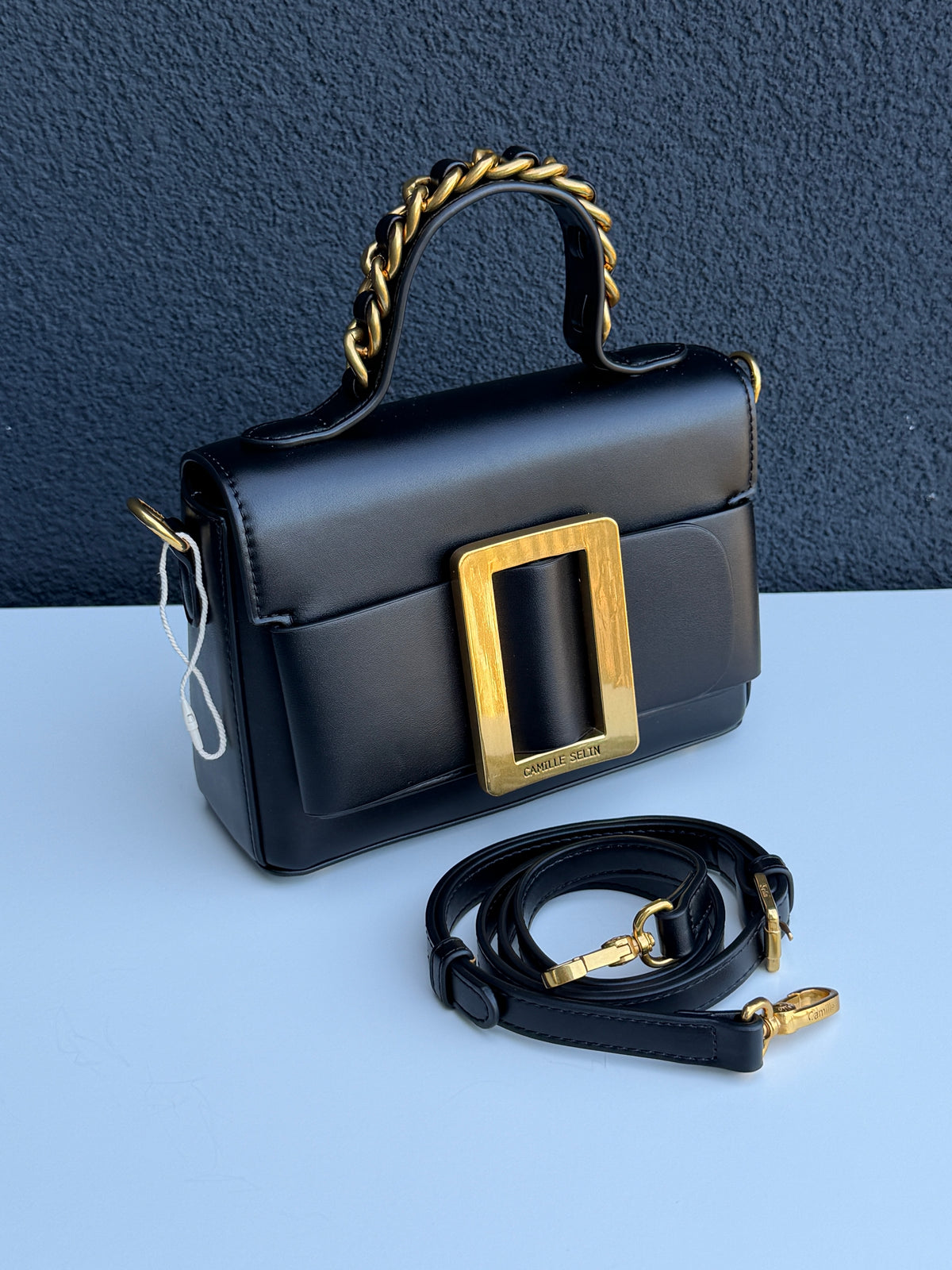 Black Top Handle Handbag
