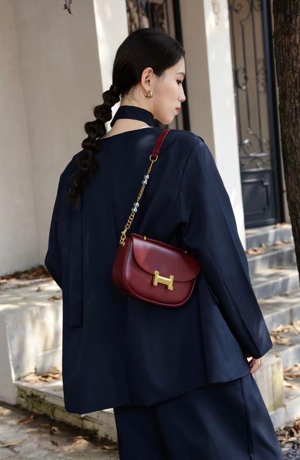 Burgundy Crossbody Handbag