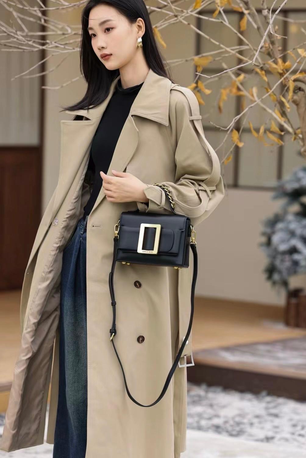 Black Top Handle Handbag