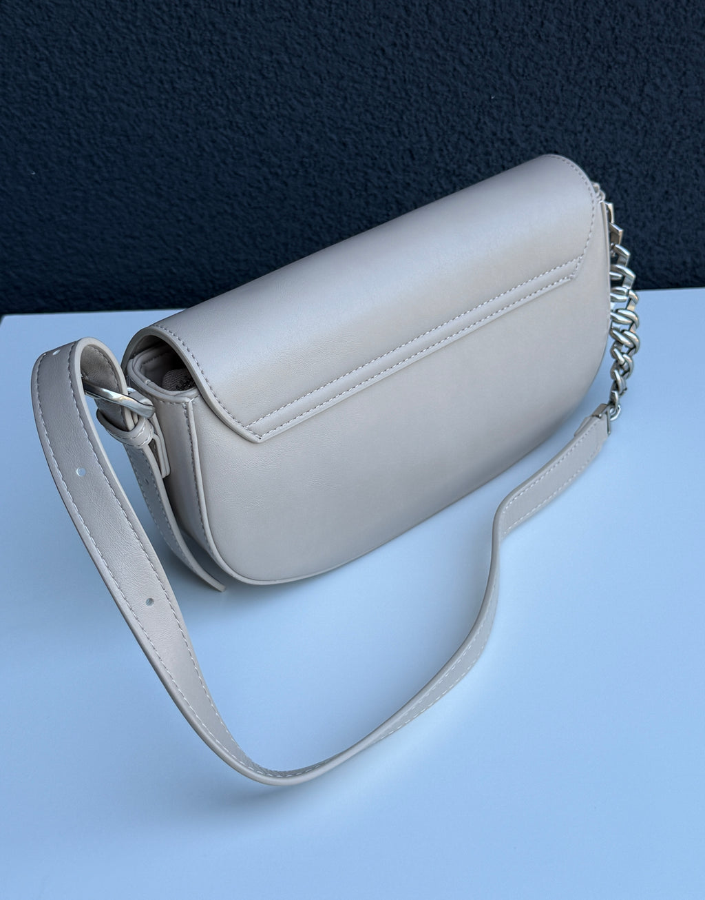 Beige Shoulder Handbag