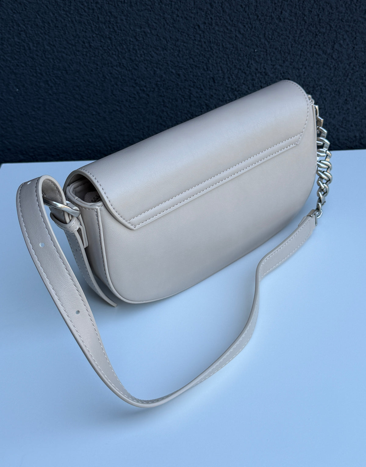 Beige Shoulder Handbag