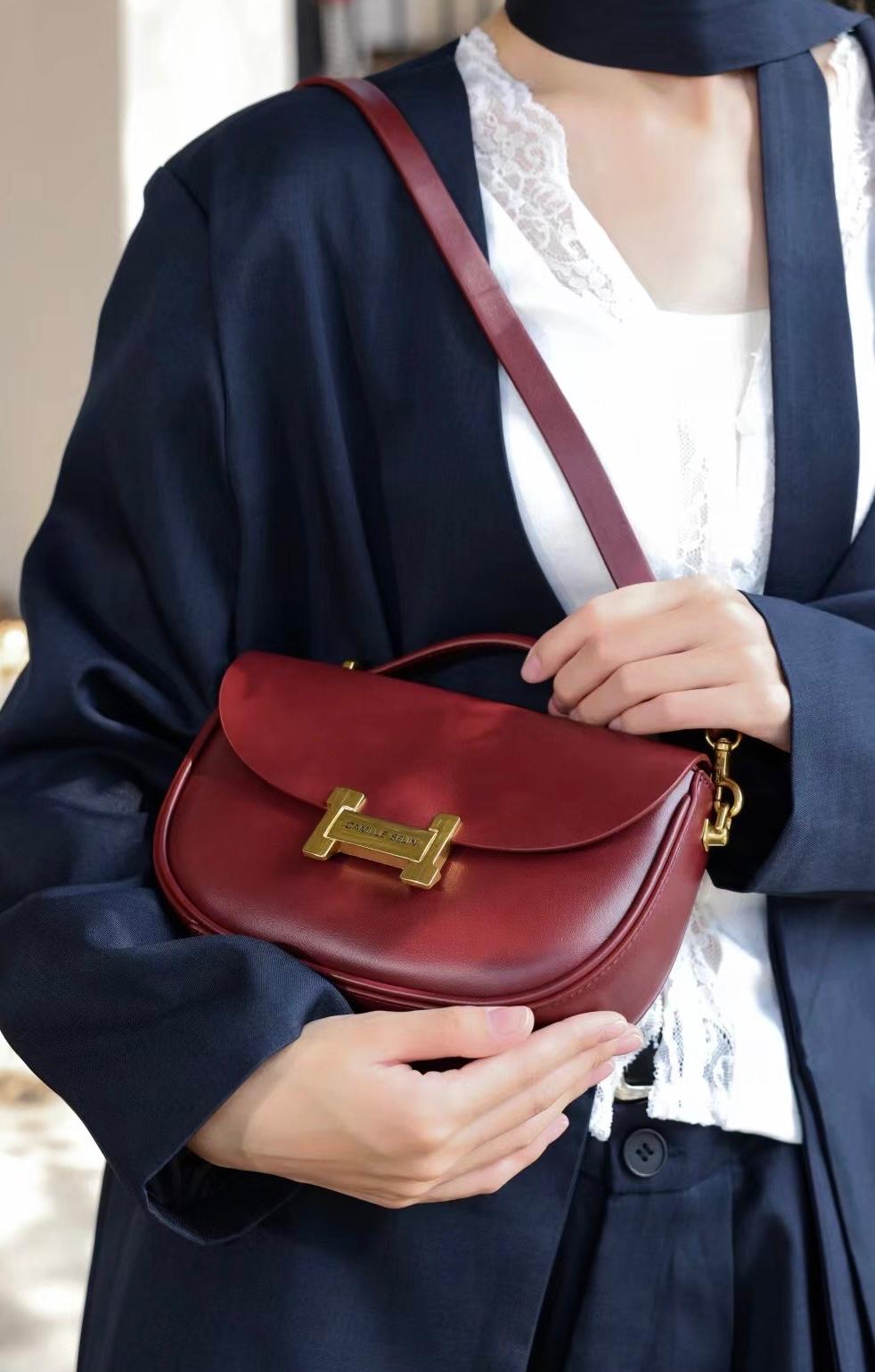 Burgundy Crossbody Handbag