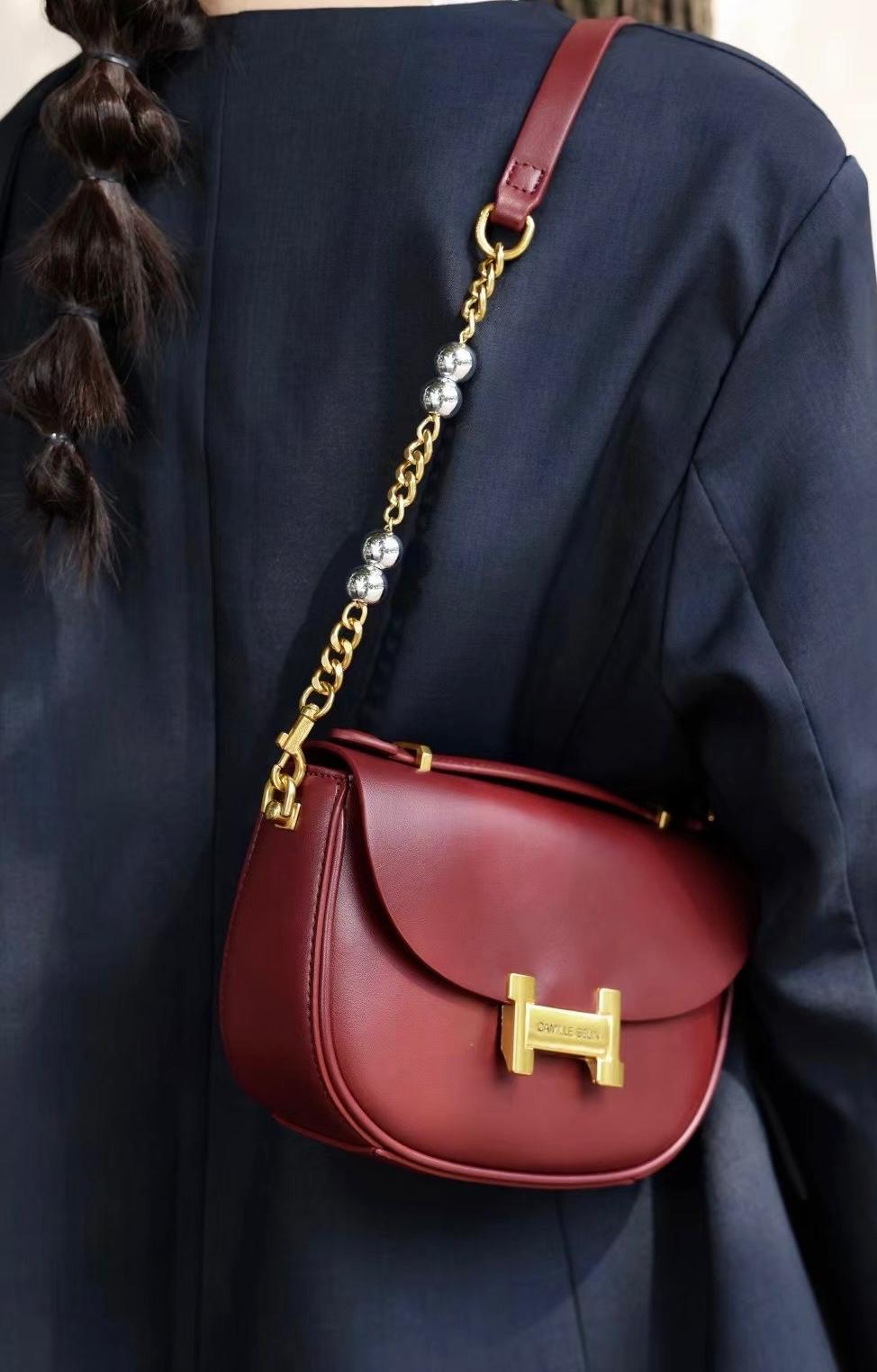 Burgundy Crossbody Handbag