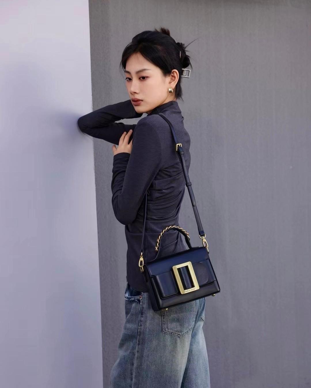 Black Top Handle Handbag