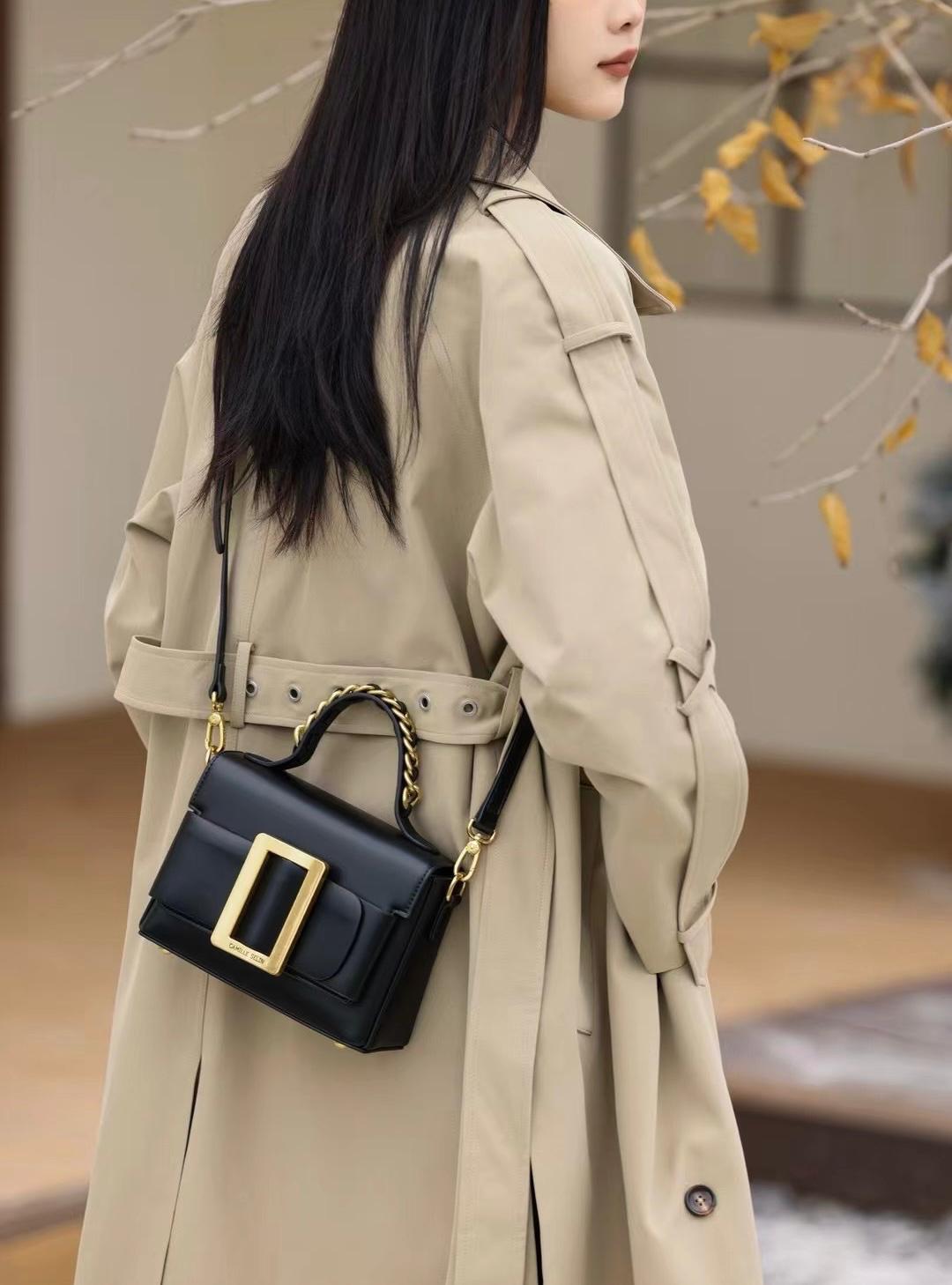 Black Top Handle Handbag