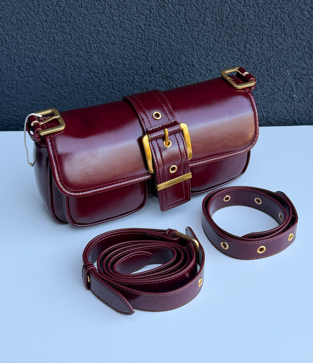 Burgundy Shoulder Handbag