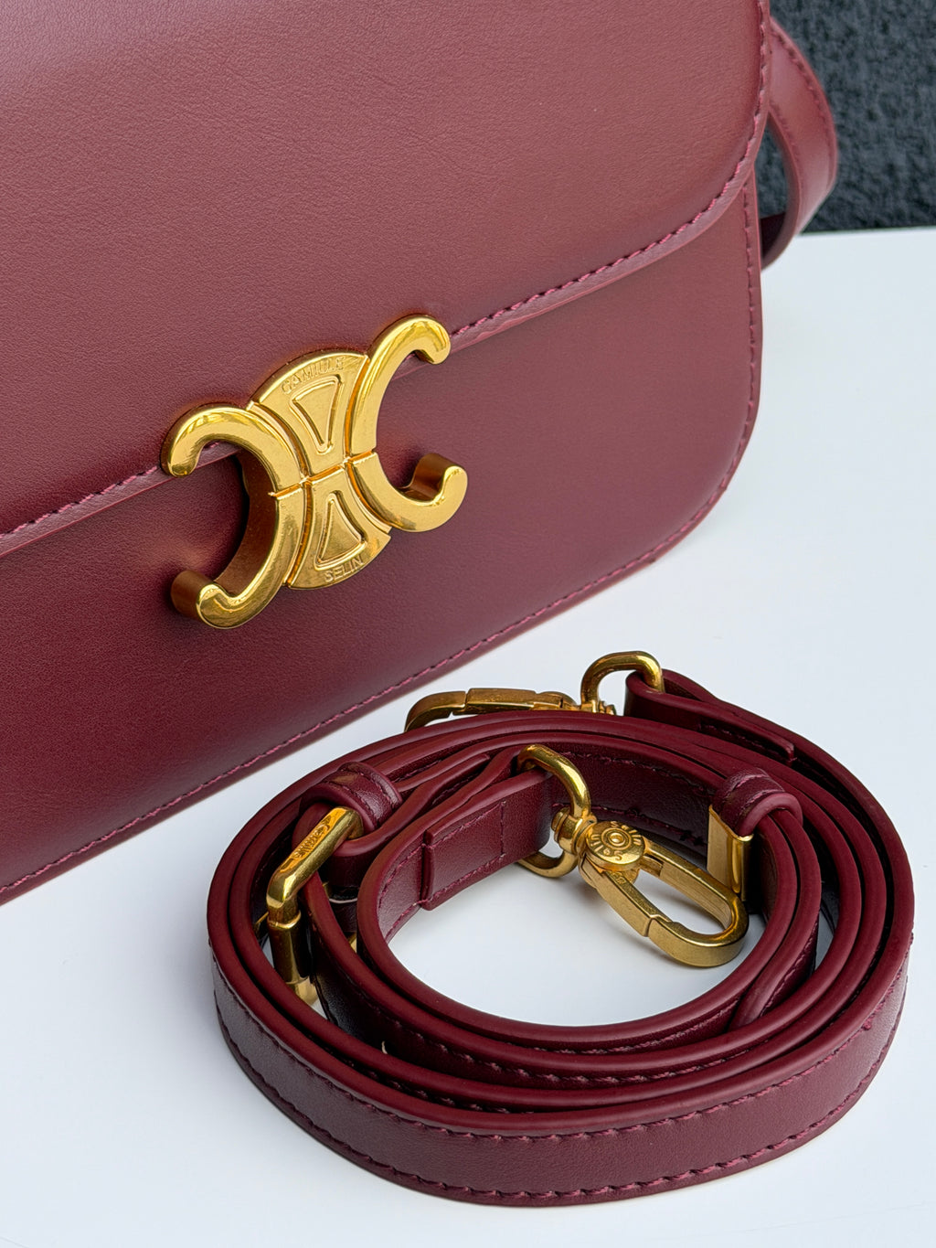 Camille Selin Burgundy Shoulder Bag