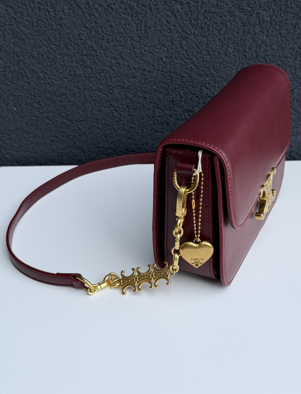 Camille Selin Burgundy Shoulder Bag