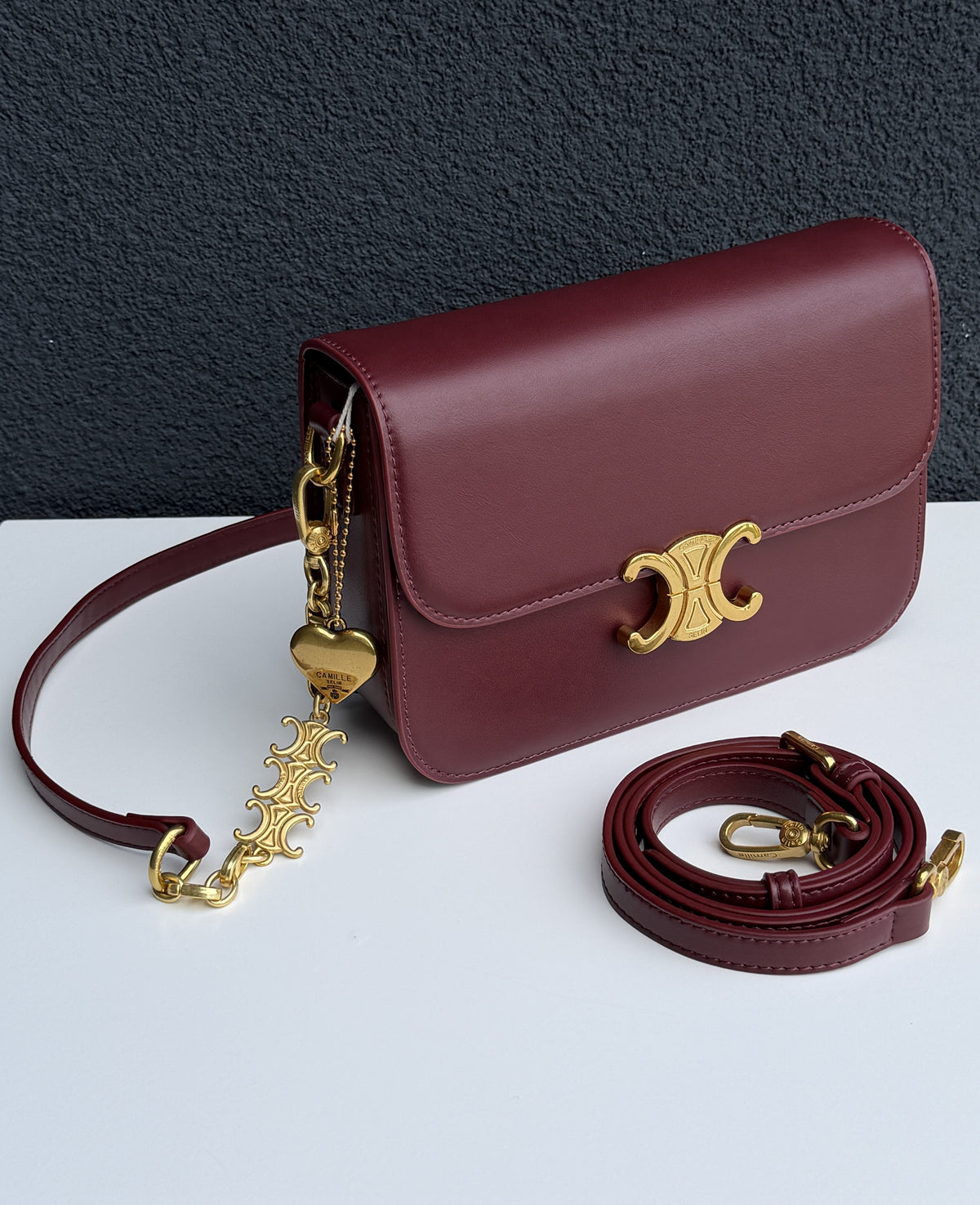 Camille Selin Burgundy Shoulder Bag