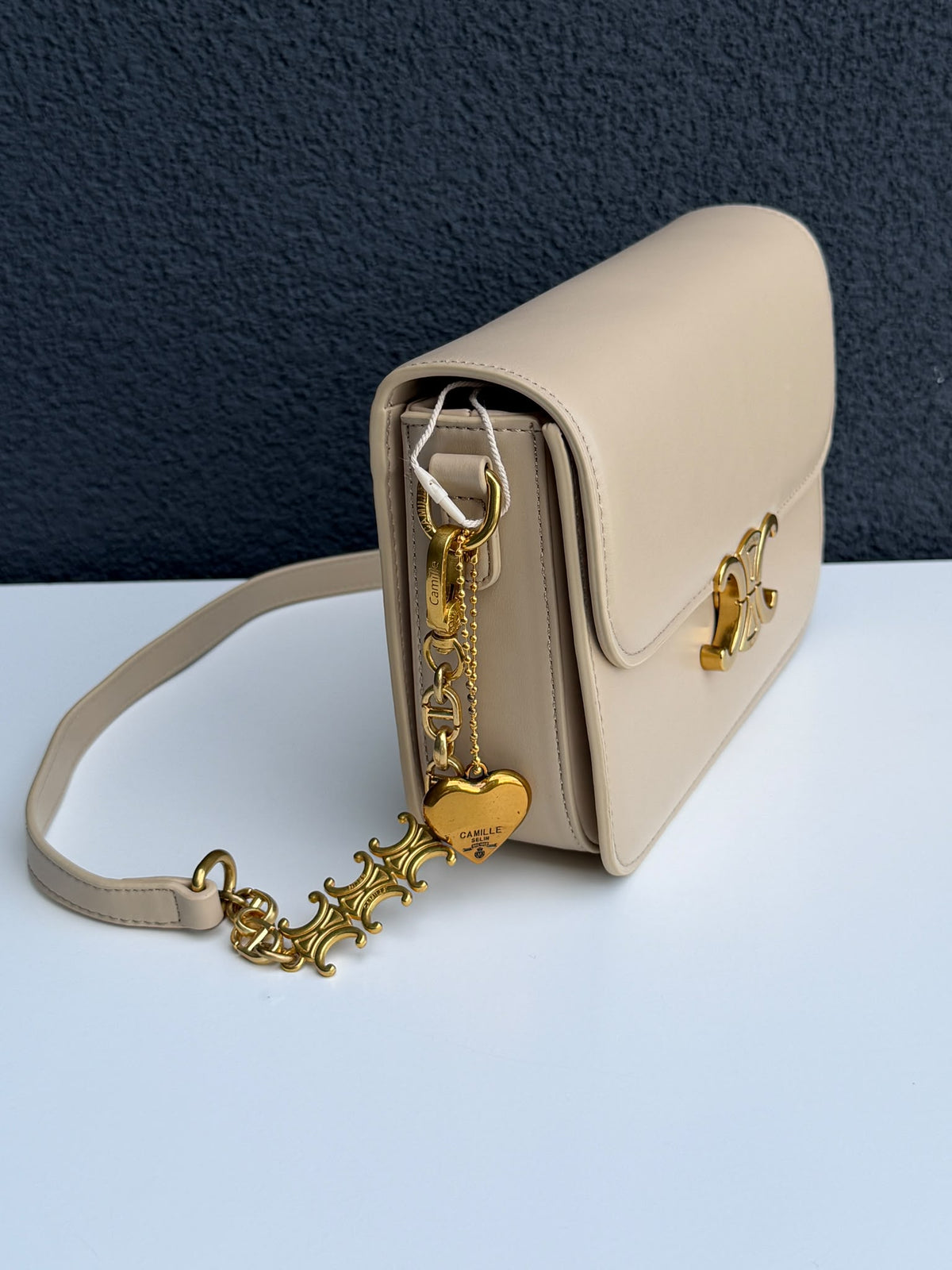 Camille Selin Beige Shoulder Bag