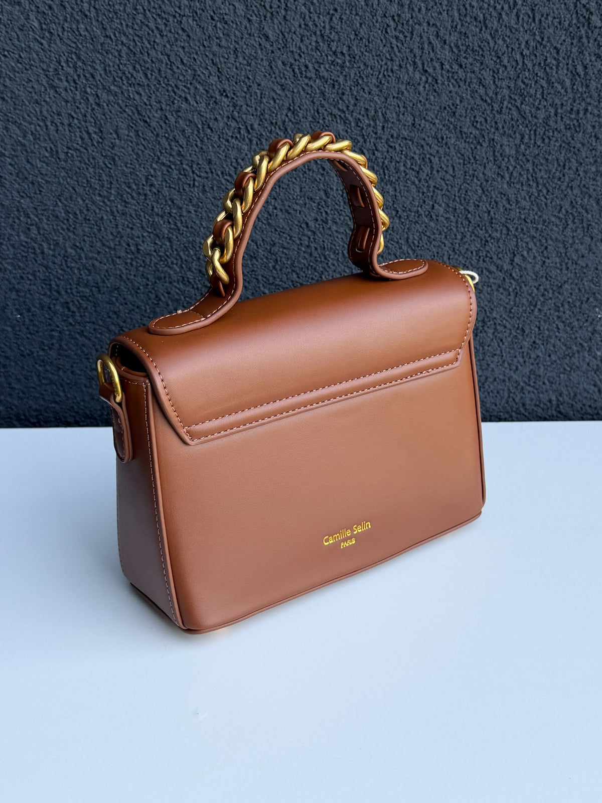 Camille Selin Brown Top Handle Bag