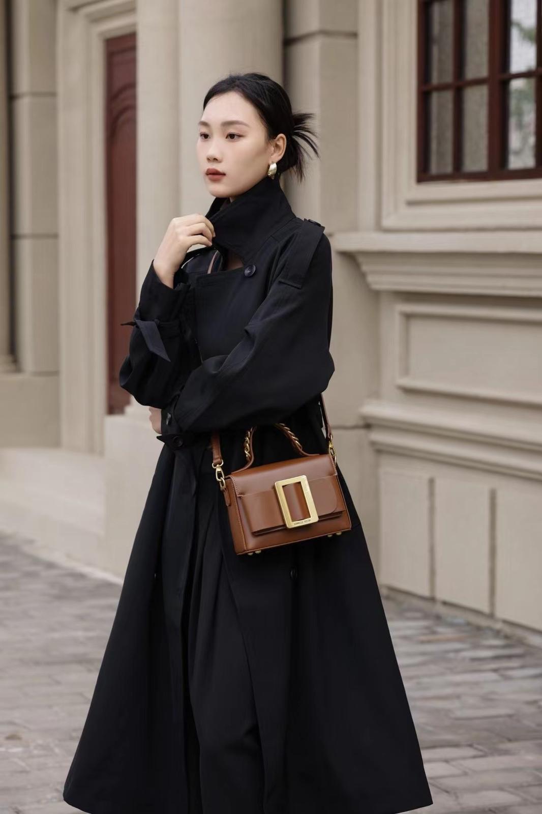 Camille Selin Brown Top Handle Bag