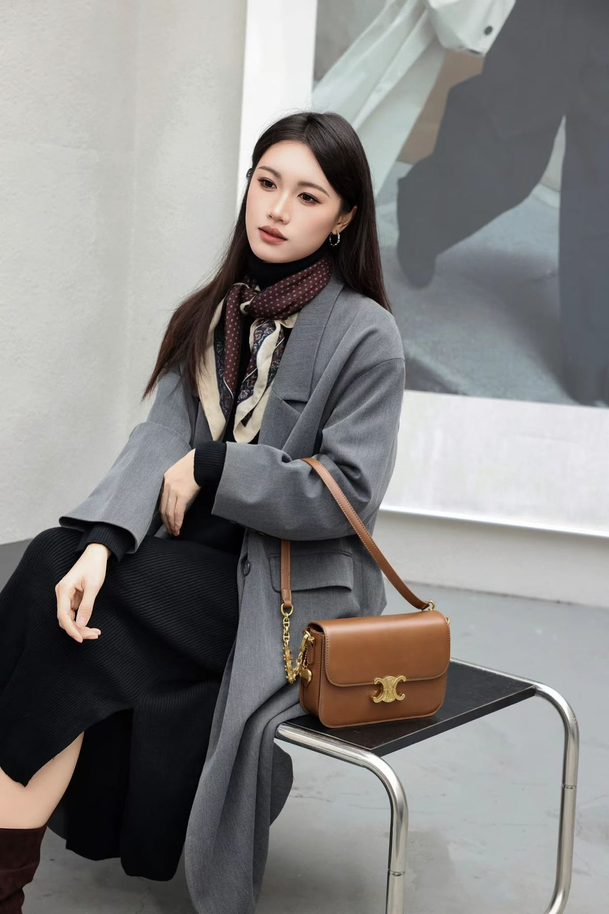 Camille Selin Brown Shoulder Bag